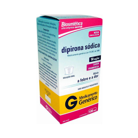 Dipirona Monoidratada (Aché)  50mg/mL - 100 mL - Solução