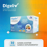 Suplemento Alimentar Digeliv  30 Unidades - Sachê