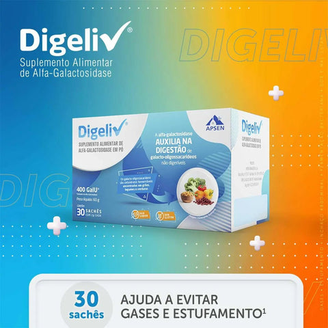 Suplemento Alimentar Digeliv  30 Unidades - Sachê