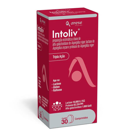 Intoliv Tripla Ação  30 Unidades - Comprimido