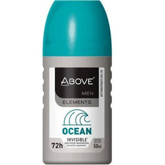 Desodorante Antitranspirante Above Men Elements Ocean, Roll-On, Invisible, 1 Unidade Com 50Ml