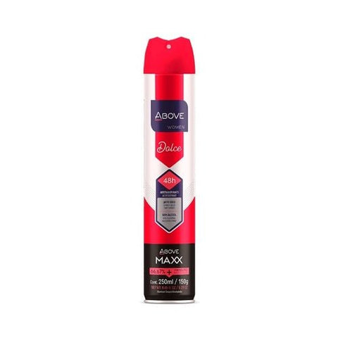 Desodorante Antitranspirante Above Women Maxx, Dolce, Aerossol Com 250Ml