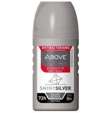 Desodorante Antitranspirante Masculino Above Elements Invisible Antibac Shiny Silver, Roll-On Com 50Ml