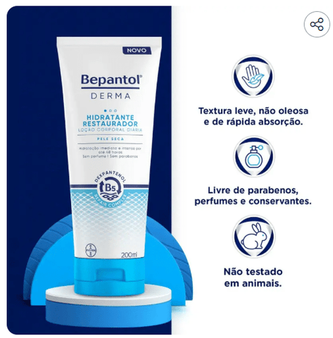 Creme Corporal Bepantol Derma Hidratante Restaurador com 200ml