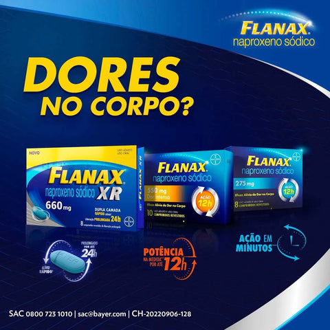 Flanax  275mg - 8 Unidades - Comprimido