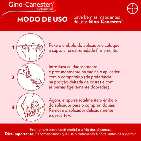 Gino-Canesten 1 Dia  500mg - 1 Unidade - Cápsula