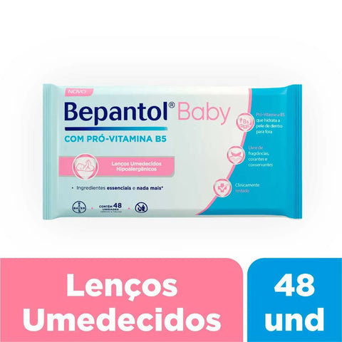 Lenço Umedecido Bepantol Baby  48 Unidades