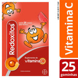 Vitamina C Redoxitos  Morango - 25 Unidades - Goma