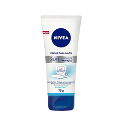 Creme Antibacteriano Para Mãos Nivea 3 Em 1 Cuidado & Proteção 75G