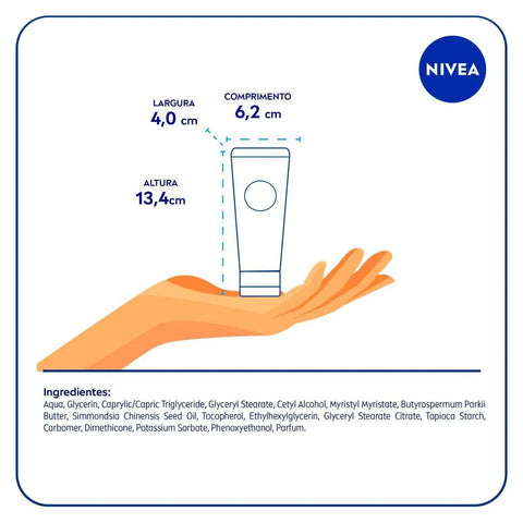 Creme Antibacteriano Para Mãos Nivea 3 Em 1 Cuidado & Proteção 75G