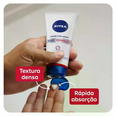Creme Para Mãos Nivea Q10 3 Em 1 Anti-Idade 75G