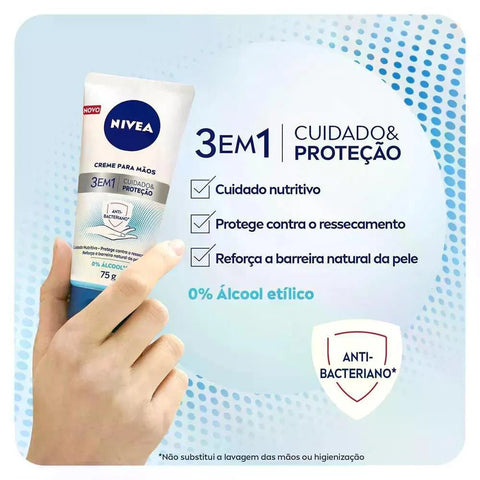 Creme Para Mãos Nivea Q10 3 Em 1 Anti-Idade 75G