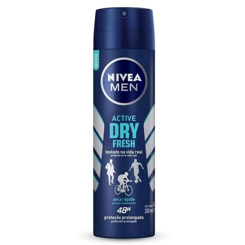 Desodorante Antitranspirante Masculino Nivea Men Active Dry Fresh Aerossol, 1 Unidade Com 150Ml