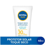 Protetor Solar Facial Nivea Sun Toque Seco Antissinais  FPS 30 - 50 mL
