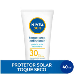 Protetor Solar Facial Nivea Sun Toque Seco Antissinais  FPS 30 - 50 mL
