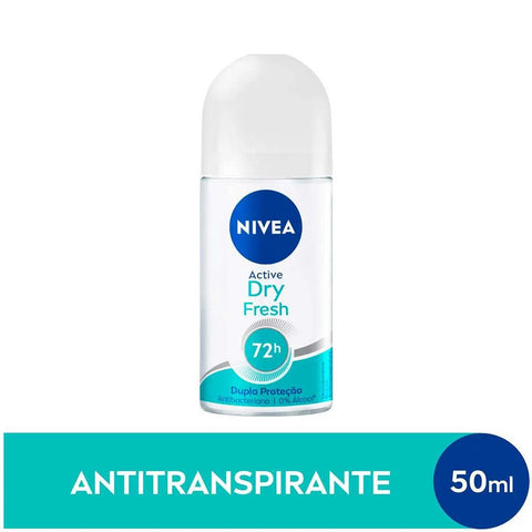 Desodorante Antitranspirante Feminino Nivea Active Dry Fresh Roll-On Com 50Ml