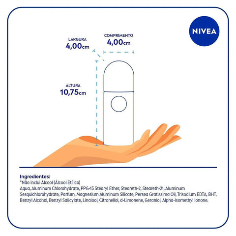 Desodorante Antitranspirante Feminino Nivea Active Dry Fresh Roll-On Com 50Ml