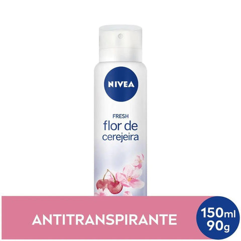 Desodorante Antitranspirante Feminino Nivea Fresh Flor de Cerejeira, Aerossol, 1 Unidade Com 150Ml