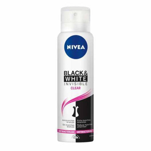 Desodorante Antitranspirante Feminino Nivea Invisible For Black & White Clear, Aerossol, 1 Unidade Com 150Ml
