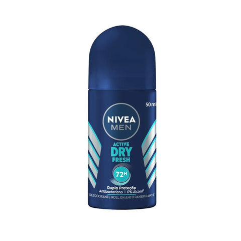 Desodorante Antitranspirante Masculino Nivea Men Active Dry Fresh Roll-On, 1 Unidade Com 50Ml