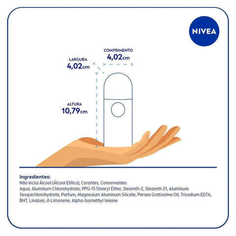 Desodorante Antitranspirante Masculino Nivea Men Active Dry Fresh Roll-On, 1 Unidade Com 50Ml