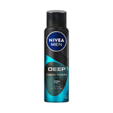 Desodorante Antitranspirante Masculino Nivea Men Deep Carvão Ativado Beat, Aerossol, 1 Unidade Com 150Ml
