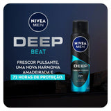 Desodorante Antitranspirante Masculino Nivea Men Deep Carvão Ativado Beat, Aerossol, 1 Unidade Com 150Ml