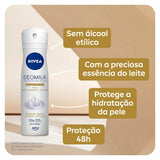 Desodorante Antitranspirante Nivea Deomilk Beauty Elixir Toque Seco Aerossol, 1 Unidade Com 150Ml