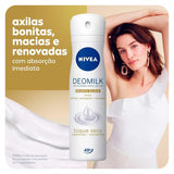 Desodorante Antitranspirante Nivea Deomilk Beauty Elixir Toque Seco Aerossol, 1 Unidade Com 150Ml