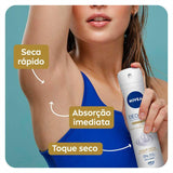 Desodorante Antitranspirante Nivea Deomilk Beauty Elixir Toque Seco Aerossol, 1 Unidade Com 150Ml