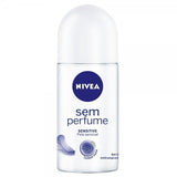 Desodorante Antitranspirante Nivea Pele Sensível Sem Perfume, Roll-On, 1 Unidade Com 50Ml