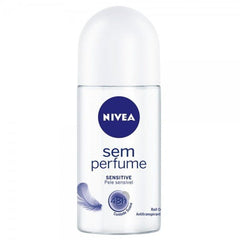 Desodorante Antitranspirante Nivea Pele Sensível Sem Perfume, Roll-On, 1 Unidade Com 50Ml