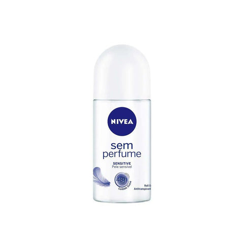 Desodorante Antitranspirante Nivea Pele Sensível Sem Perfume, Roll-On, 1 Unidade Com 50Ml