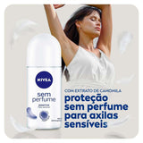 Desodorante Antitranspirante Nivea Pele Sensível Sem Perfume, Roll-On, 1 Unidade Com 50Ml