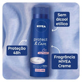 Desodorante Antitranspirante Nivea Protect & Care Aerossol, 1 Unidade Com 150Ml