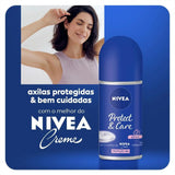 Desodorante Antitranspirante Nivea Protect & Care Roll-On, 1 Unidade Com 50Ml