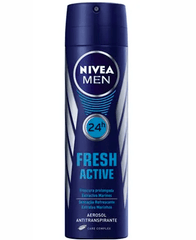 Desodorante Masculino Nivea For Men Fresh Active Aerossol, 1 Unidade Com 150Ml