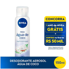 Desodorante Nivea Fresh Água de Coco Aerosol Antitranspirante 48H 150Ml