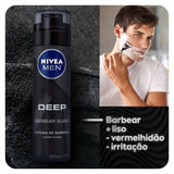 Espuma Para Barbear Nivea Men Deep Suave Com 200Ml
