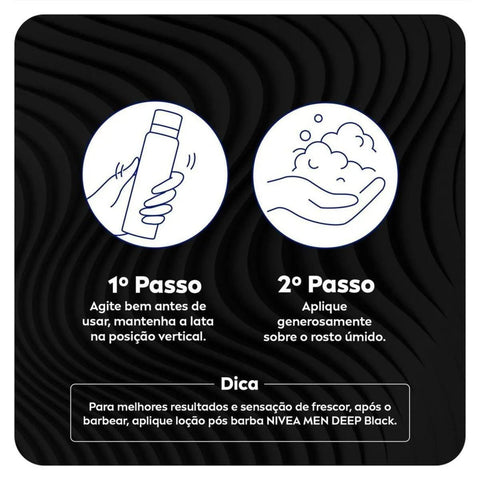 Espuma Para Barbear Nivea Men Deep Suave Com 200Ml