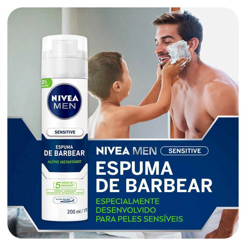 Espuma Para Barbear Nivea Men Sensitive 200Ml