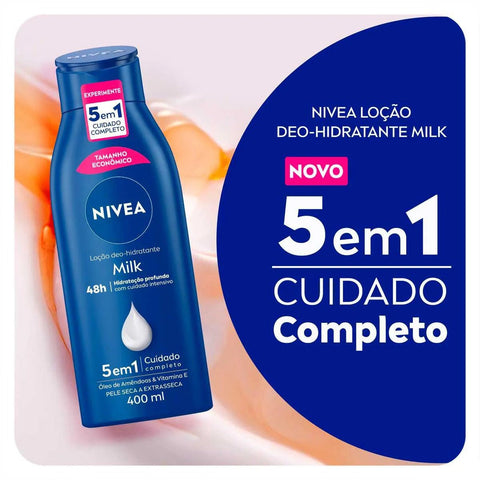 Hidratante Corporal Nivea Milk Hidratação Profunda Loção, 1 Unidade Com 400Ml