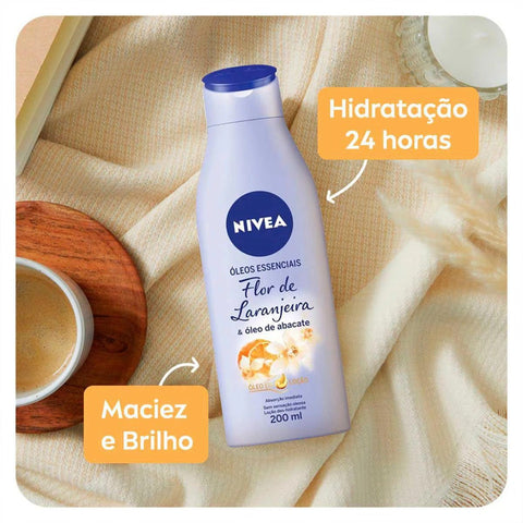 Hidratante Corporal Nivea Óleos Essenciais Flor de Laranjeira e Óleo de Abacate Com 200Ml