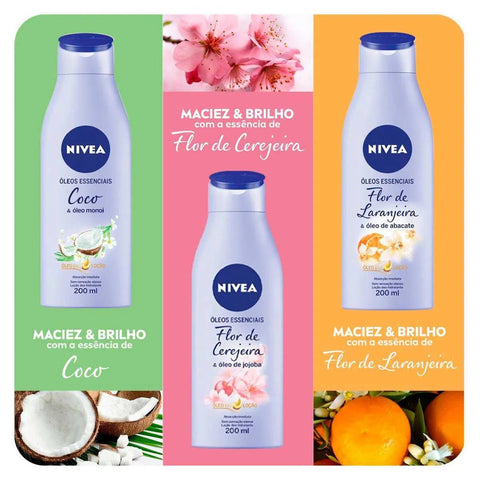 Hidratante Corporal Nivea Óleos Essenciais Flor de Laranjeira e Óleo de Abacate Com 200Ml