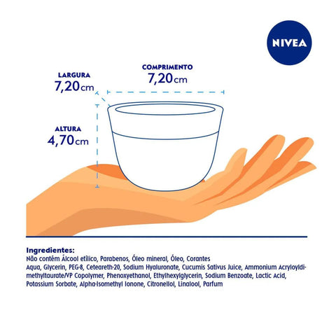 Hidratante Em Gel Facial Nivea Ácido Hialurônico e Pepino 100G