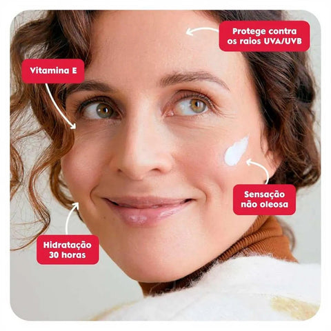 Kit Nivea Sun Protetor Solar Facial Toque Seco Antissinais + Creme Facial Antissinais  FPS 60 - 50 mL + 100 g