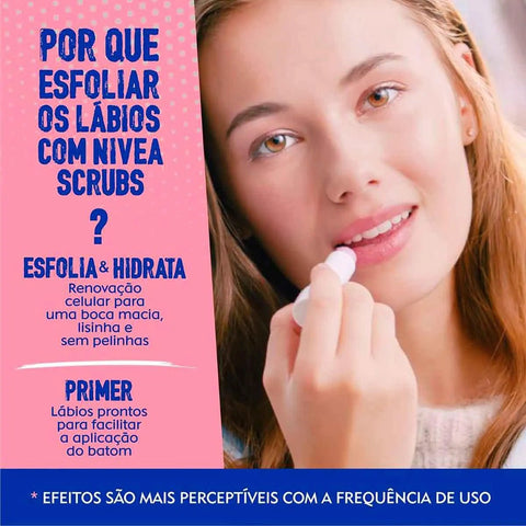 Nivea Balsamo Esfoliante Labial Rosa Mosqueta 4.8G