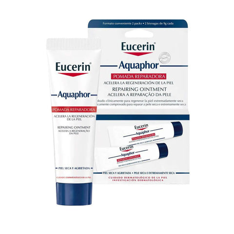 Pomada Reparadora Intensiva Eucerin Aquaphor 9G, 2 Unidades