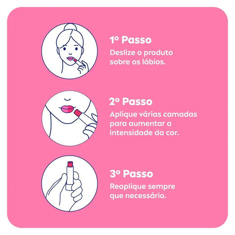 Protetor Labial Color Rosa Pink 4,8G
