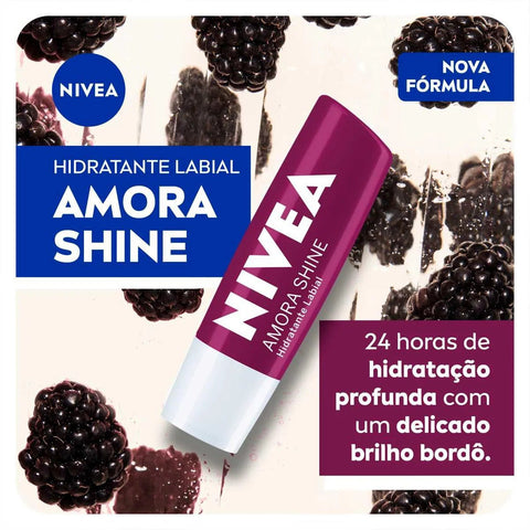 Protetor Labial Nivea Amora Shine Com Cor 4,8G